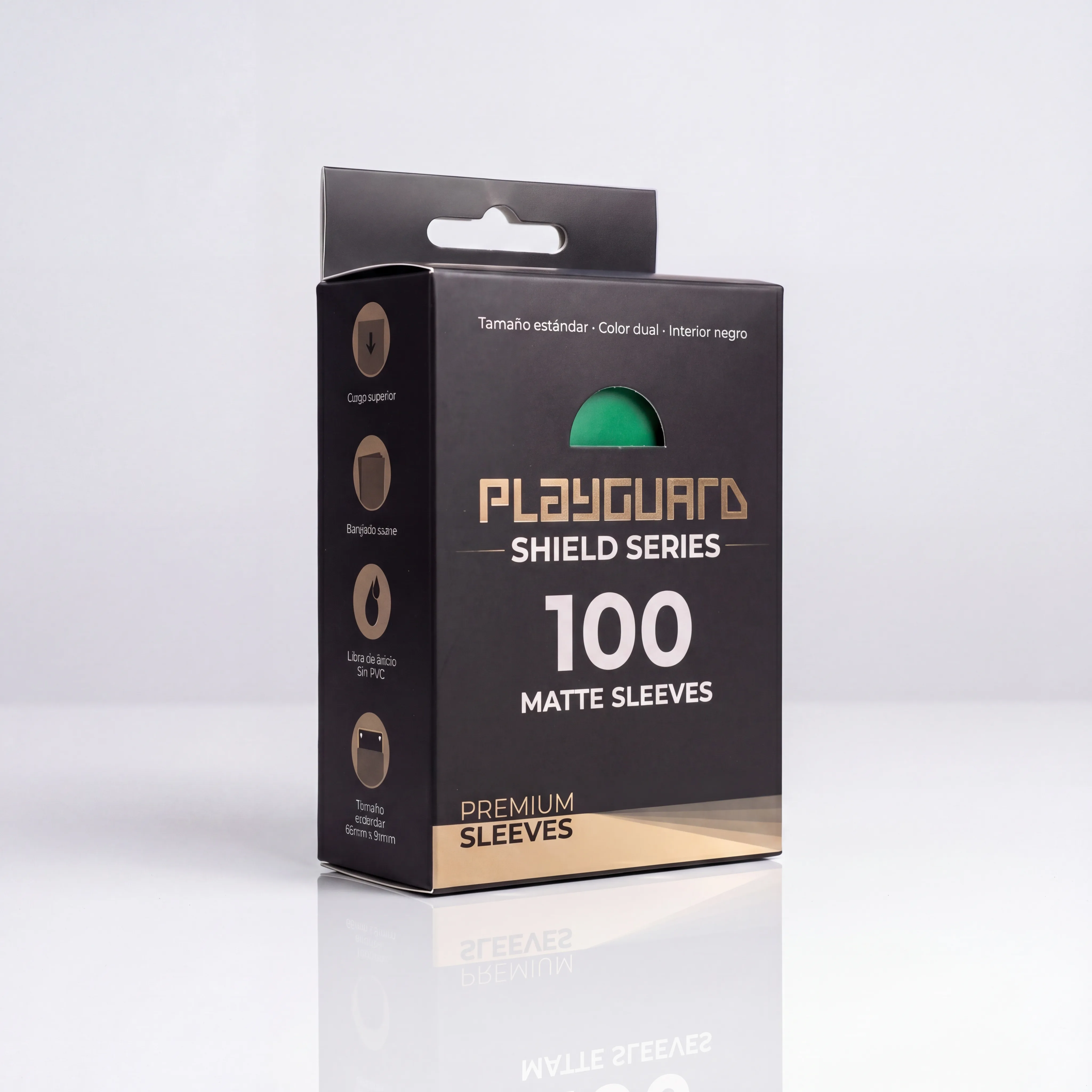 Matte Sleeves PlayGuard Shield Series 100 unidades — acabado mate anti-reflejo premium para torneo TCG